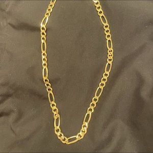 10k solid yellow gold Gold Figaro Chain 20” long 6mm wide approximately 1/4 wide